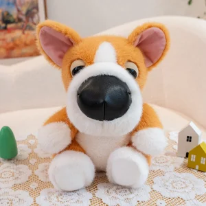 Naturtroget hundgosedjur med stort huvud, bland annat i corgiutförande, 15–25 cm 15 Naturtroget hundgosedjur med stort huvud, bland annat i corgiutförande, 15–25 cm