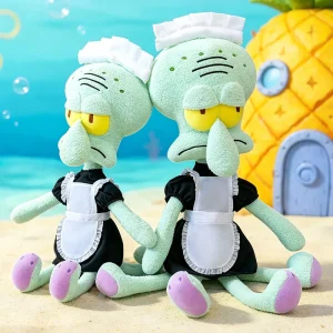 Alternative view of Squidward Quincy Tentacles gosedjur som bläckfiskkudde i tecknad stil, 40–50 cm