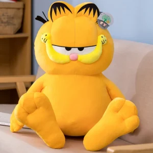 Garfield katt och tiger gosedjur, tigerrandig plyschkudde med surt uttryck, 40–120 cm