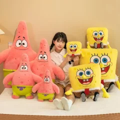 SpongeBob SquarePants-karaktärer gosedjur i söt anime- och tecknad stil, 35–100 cm