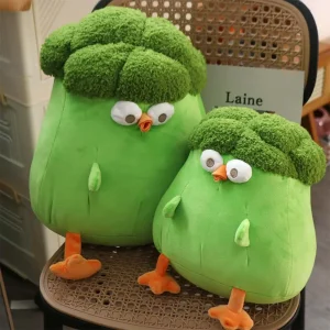 Alternative view of Kyckling gosedjur med broccoliinspirerad design i söt, tecknad och kreativ stil