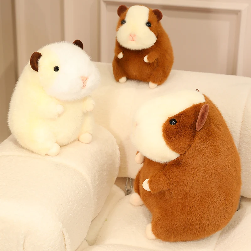 Gris och hamster gosedjur med knubbig tecknad form i brunt och beige, 23 cm 4 Gris och hamster gosedjur med knubbig tecknad form i brunt och beige, 23 cm - Bild 4