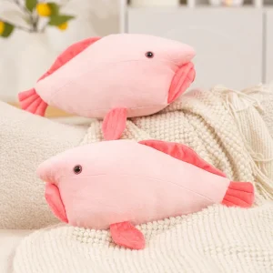 Blobfish gosedjur, med mjuk form och detaljerad, naturtrogen havsdjursdesign, 36 cm