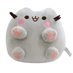 Pusheen katt och enhörning gosedjur i kawaii-stil med munk, glass- och pizzamotiv
