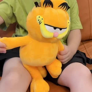 Garfield katt och tiger gosedjur, tigerrandig plyschkudde med surt uttryck, 40–120 cm