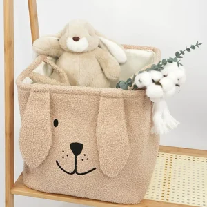 Liten kaninkorg för småsaker med broderat motiv och mångsidig förvaring, 28–33 cm