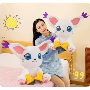 Digital Monster Tailmon gosedjur, kattkudde och kramkudde i kawaii anime-stil, 40 cm 7 Digital Monster Tailmon gosedjur, kattkudde och kramkudde i kawaii anime-stil, 40 cm