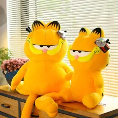 Garfield som rund och fyllig katt, ett gulligt gosedjur i kawaii-stil med mjuk form