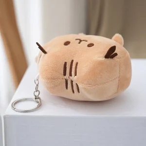 Pusheen-kattgosedjur som söt, knubbig nyckelring och väskberlock, stort, 12 cm