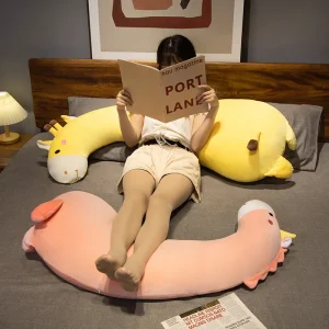 Giraff och enhörning gosedjur i kawaii-stil, stor och lång plyschkudde, 70–120 cm 13 Giraff och enhörning gosedjur i kawaii-stil, stor och lång plyschkudde, 70–120 cm