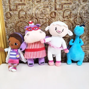 Disney Doc McStuffins får och dinosaurie gosedjur med tecknad design, 25–30 cm