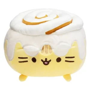 Pusheen katt och enhörning gosedjur i kawaii-stil med munk, glass- och pizzamotiv