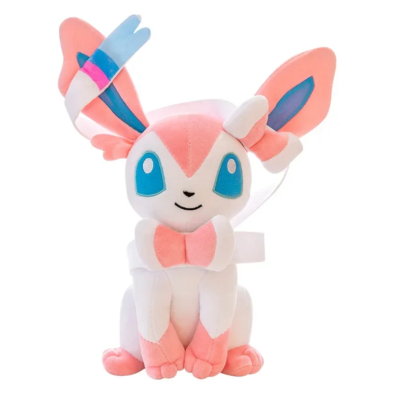 Pokémon-karaktärer gosedjur som plyschkudde i anime- och kawaiistil, 25–75 cm 21 Visa plyschfiguren framifrån mot vit bakgrund, med rosa och blå detaljer.