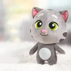 Talking Tom katt gosedjur som upprepar det du säger, mjuk plyschkudde, 28 cm