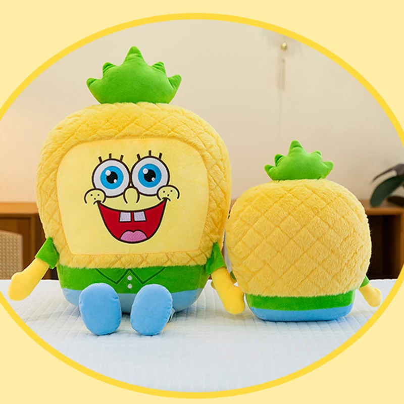 SpongeBob SquarePants gosedjur som plyschkudde i söt, tecknad stil, 25–80 cm 22 Visa plyschfigurens framsida och baksida med gula, gröna och blå delar.