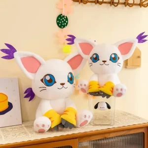 Alternative view of Digital Monster Tailmon gosedjur, kattkudde och kramkudde i kawaii anime-stil, 40 cm