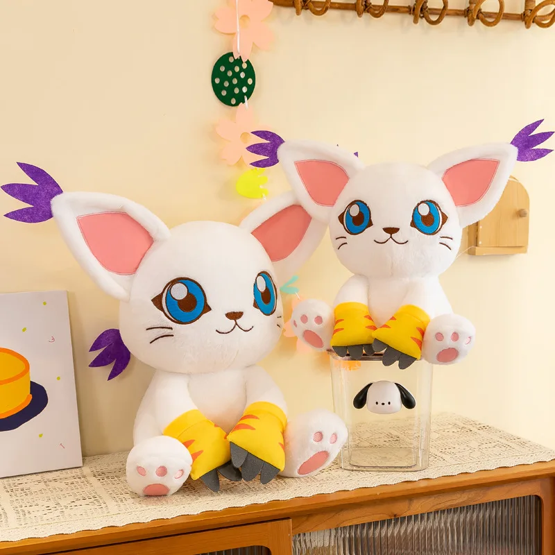 Digital Monster Tailmon gosedjur, kattkudde och kramkudde i kawaii anime-stil, 40 cm 2 Digital Monster Tailmon gosedjur, kattkudde och kramkudde i kawaii anime-stil, 40 cm - Bild 2