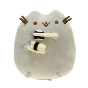 Pusheen katt och enhörning gosedjur i kawaii-stil med munk, glass- och pizzamotiv