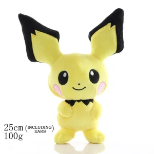 Pokémon-karaktärer gosedjur i kawaiistil, mjuka dockor med gulliga detaljer