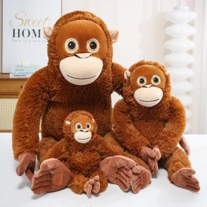 Apa gosedjur i tecknad stil med gorilla, schimpans- och orangutangmotiv, 30–90 cm 11 Apa gosedjur i tecknad stil med gorilla, schimpans- och orangutangmotiv, 30–90 cm