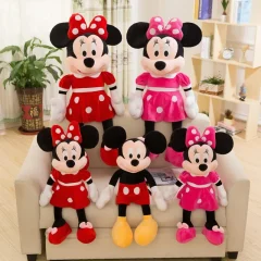 Musgosedjur med Mickey Mouse och Minnie Mouse i kawaii- och animestil, 30–35 cm