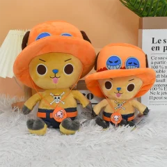 Tony Chopper apa gosedjur från ONE PIECE med Straw Hat-piraternas emblem, 20 cm