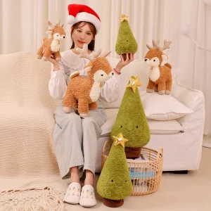 Hjort gosedjur, Christmas tree design och kawaii style, 30–50 cm 10 Hjort gosedjur, Christmas tree design och kawaii style, 30–50 cm