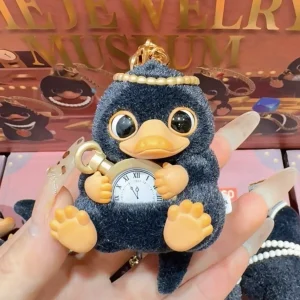 Niffler som flockad minifigur i Kawaii-stil, nyckelring från Smyckesmuseets serie 30 Niffler som flockad minifigur i Kawaii-stil, nyckelring från Smyckesmuseets serie