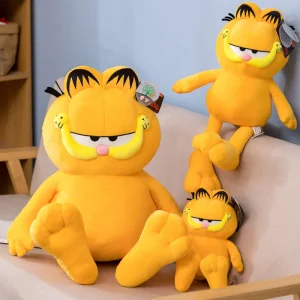 Garfield katt och tiger gosedjur, tigerrandig plyschkudde med surt uttryck, 40–120 cm