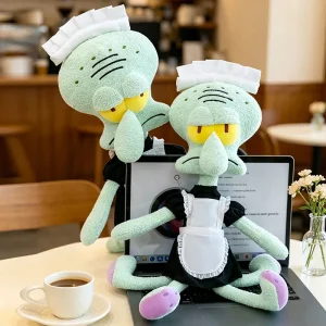 Squidward Quincy Tentacles gosedjur som bläckfiskkudde i tecknad stil, 40–50 cm 9 Squidward Quincy Tentacles gosedjur som bläckfiskkudde i tecknad stil, 40–50 cm