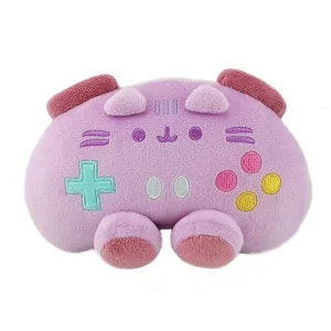 Pusheen katt och enhörning gosedjur i kawaii-stil med munk, glass- och pizzamotiv