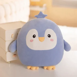 Gosedjur i flera figurvarianter, kawaii-inspirerad klämbar plyschkudde, 40 cm