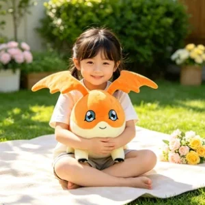 Patamon gosedjur, tecknad and anime style och mjuk, digimon stil vingar högt, 35 cm