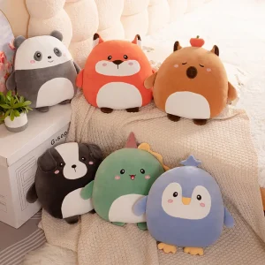 Gosedjur i flera figurvarianter, kawaii-inspirerad klämbar plyschkudde, 40 cm