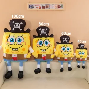 Alternative view of SpongeBob SquarePants-karaktärer gosedjur som plyschkudde i tecknad stil, 40–100 cm