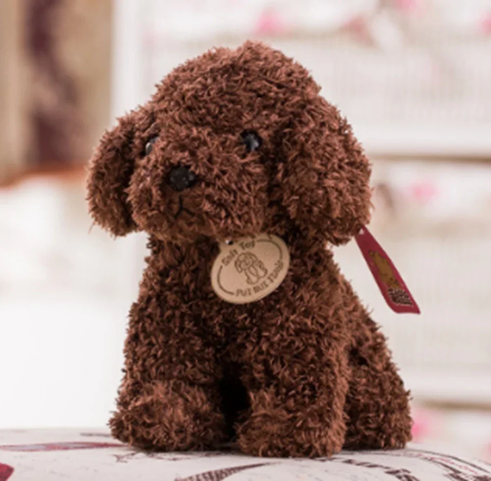 Sött och naturtroget hund gosedjur i lockig teddystil med hängande etikett, 20 cm 7 Sött och naturtroget hund gosedjur i lockig teddystil med hängande etikett, 20 cm - Bild 7
