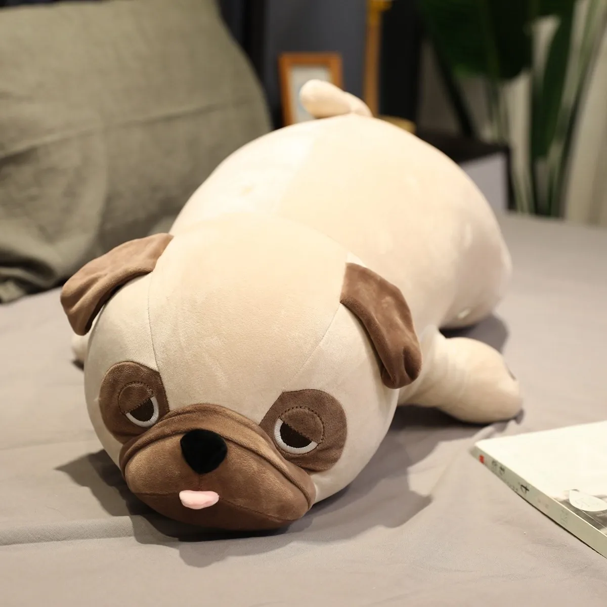 Hund gosedjur i mopsform som sovkudde och plyschkudde i kawaii-stil, 50–60 cm 7 Hund gosedjur i mopsform som sovkudde och plyschkudde i kawaii-stil, 50–60 cm - Bild 7