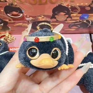 Niffler som flockad minifigur i Kawaii-stil, nyckelring från Smyckesmuseets serie 31 Niffler som flockad minifigur i Kawaii-stil, nyckelring från Smyckesmuseets serie