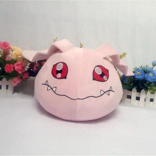 Koromon gosedjur som plyschkudde, rosa (Hot rosa option) och Round, 25 cm 16 Visa Koromons ljusrosa, rundade form och ansikte framifrån.