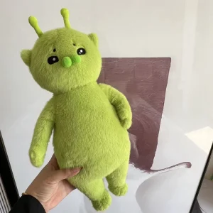 Grönt kattgosedjur som kattkudde i söt alien- och kawaii-animestil, 45–70 cm 7 Grönt kattgosedjur som kattkudde i söt alien- och kawaii-animestil, 45–70 cm