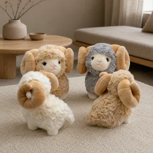 Får och lamm gosedjur som fluffig plyschkudde med söt, naturtrogen design, 15–30 cm 11 Får och lamm gosedjur som fluffig plyschkudde med söt, naturtrogen design, 15–30 cm
