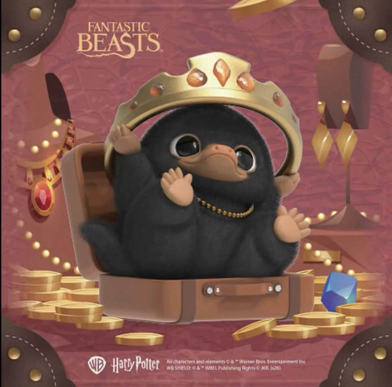 Niffler som flockad minifigur i Kawaii-stil, nyckelring från Smyckesmuseets serie 10 Niffler som flockad minifigur i Kawaii-stil, nyckelring från Smyckesmuseets serie - Bild 10
