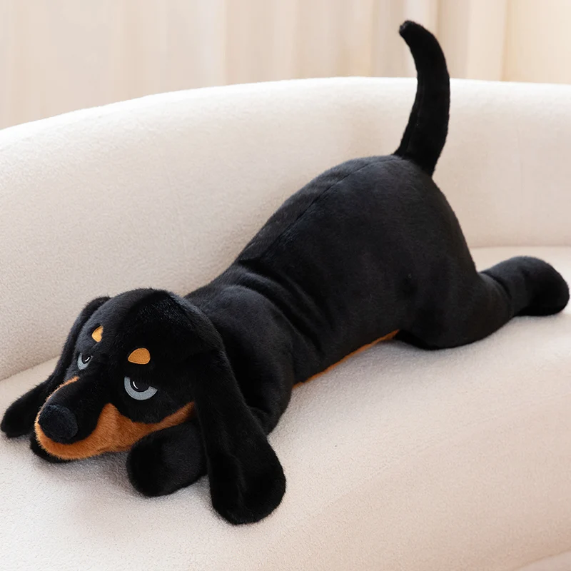 Hund gosedjur, svart and tan och vit, 60–100 cm 8 Hund gosedjur, svart and tan och vit, 60–100 cm - Bild 8