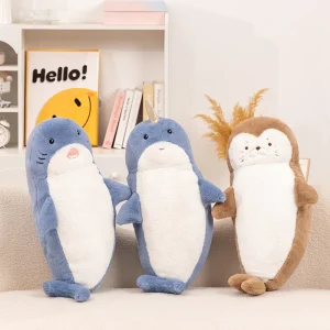 Haj och säl gosedjur som plyschkudde, Sea animal theme och mjuk