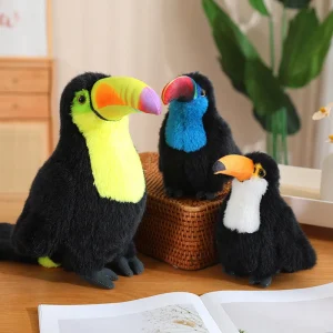 Toucan gosedjur med färgstark näbb, mjuk fågel i gult, blått, rött och vitt, 20–40 cm 12 Toucan gosedjur med färgstark näbb, mjuk fågel i gult, blått, rött och vitt, 20–40 cm