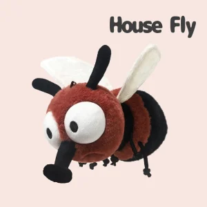 Roliga insektsfigurer som gosedjur i kawaii-stil med verklighetstrogen plyschdesign