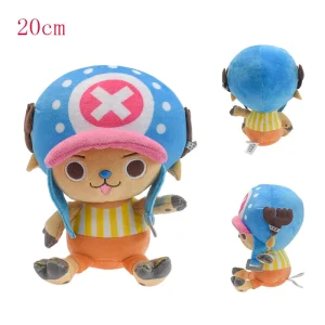 Tony Chopper apa gosedjur från ONE PIECE med Straw Hat-piraternas emblem, 20 cm 25 Tony Chopper apa gosedjur från ONE PIECE med Straw Hat-piraternas emblem, 20 cm