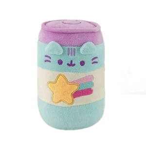 Pusheen katt och enhörning gosedjur i kawaii-stil med munk, glass- och pizzamotiv