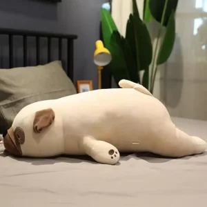 Hund gosedjur i mopsform som sovkudde och plyschkudde i kawaii-stil, 50–60 cm 9 Hund gosedjur i mopsform som sovkudde och plyschkudde i kawaii-stil, 50–60 cm