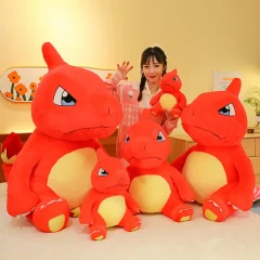 Charmeleon gosedjur från Pokémon med Charmander, i kawaii-animestil, 40–120 cm